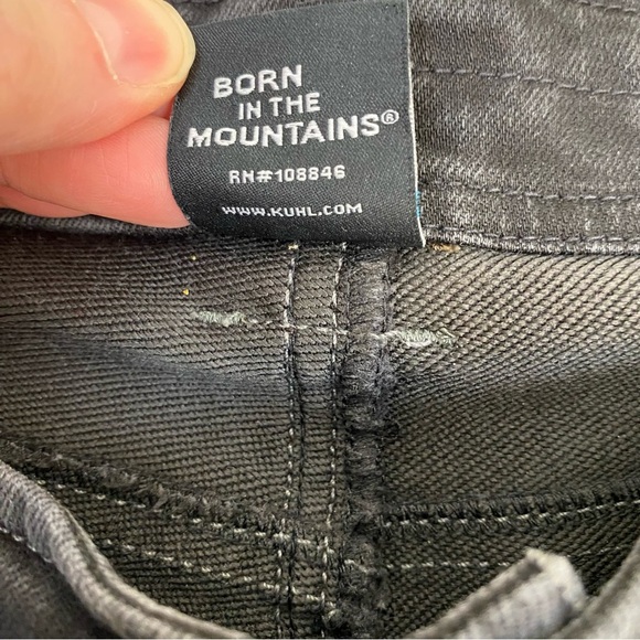 Kuhl Womens Thermik Outdoor Black Jeans Straight Leg Drawstring, Size 14 Short - Picture 11 of 14